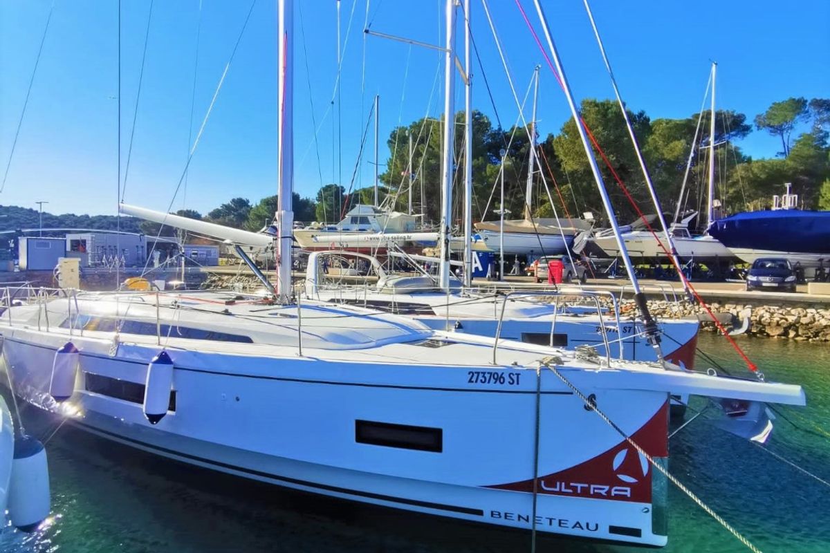 Exterior view of Starlight, a Beneteau Oceanis 40.1 sailboat at Općina Medulin, Croatia