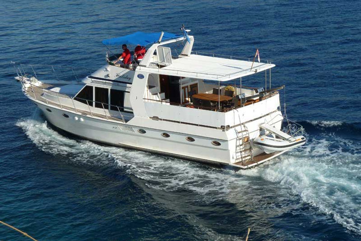 Exterior view of Holiday, a Staryacht 1670 motorboat at Primošten, Croatia