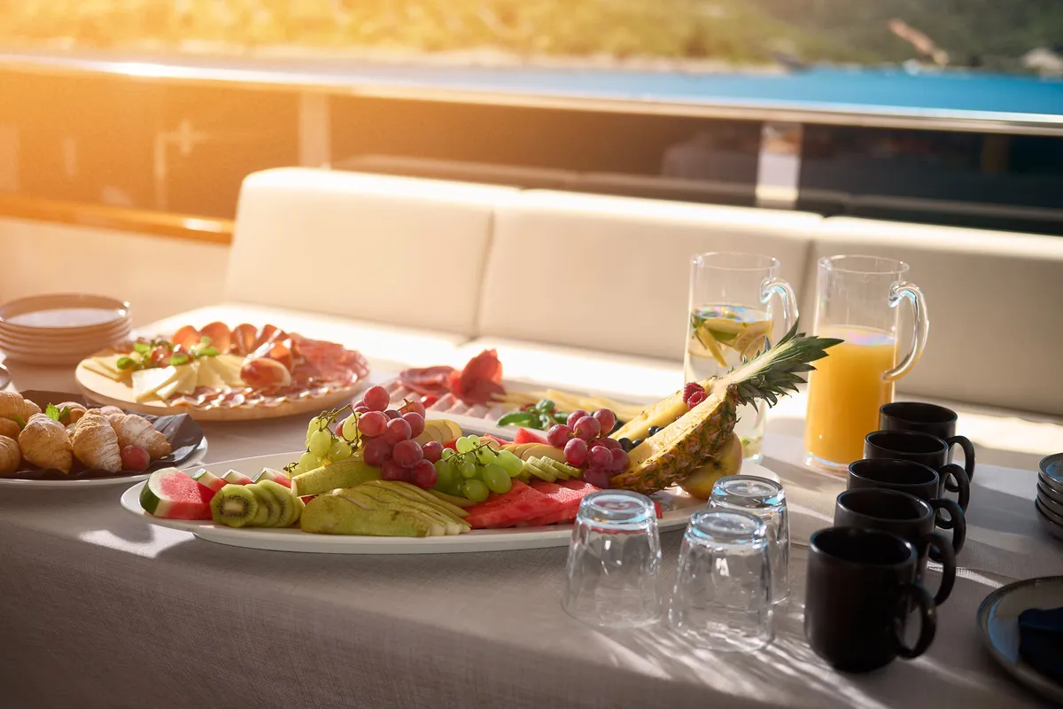 Deck of Cristal, a Gulet Motoryacht yacht at Split, Croatia