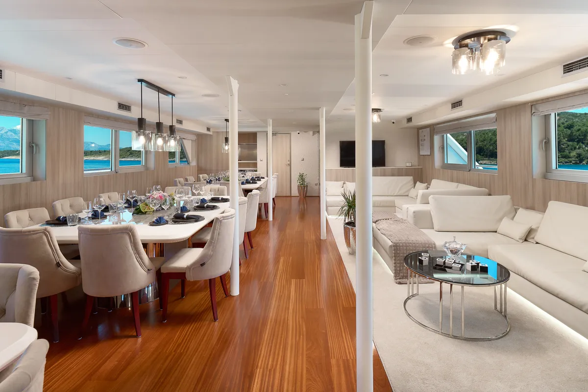 Salon of Cristal, a Gulet Motoryacht yacht at Split, Croatia