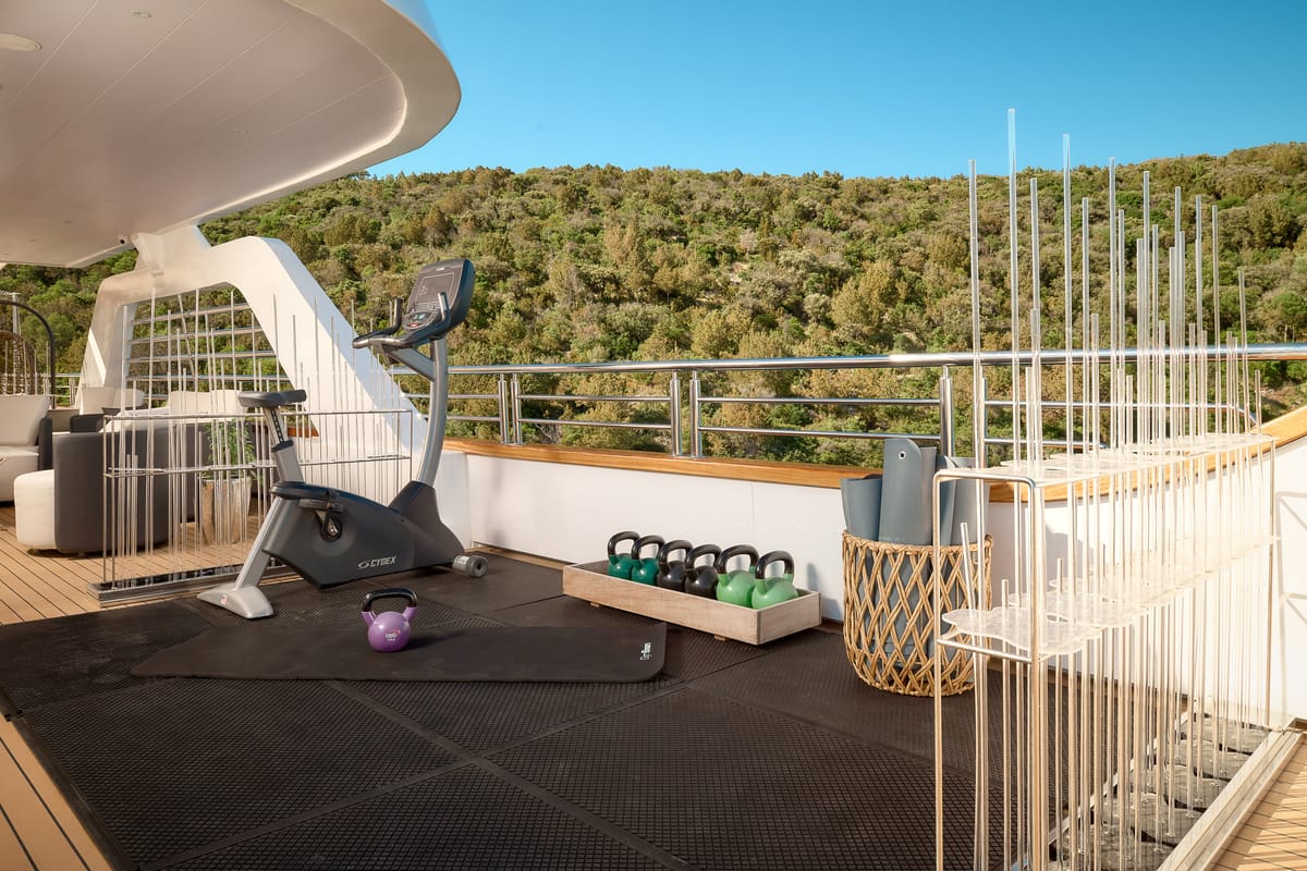 Deck of Cristal, a Gulet Motoryacht yacht at Split, Croatia