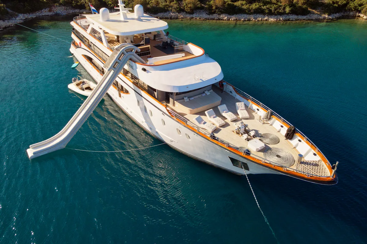 Exterior view of Cristal, a Gulet Motoryacht yacht at Split, Croatia