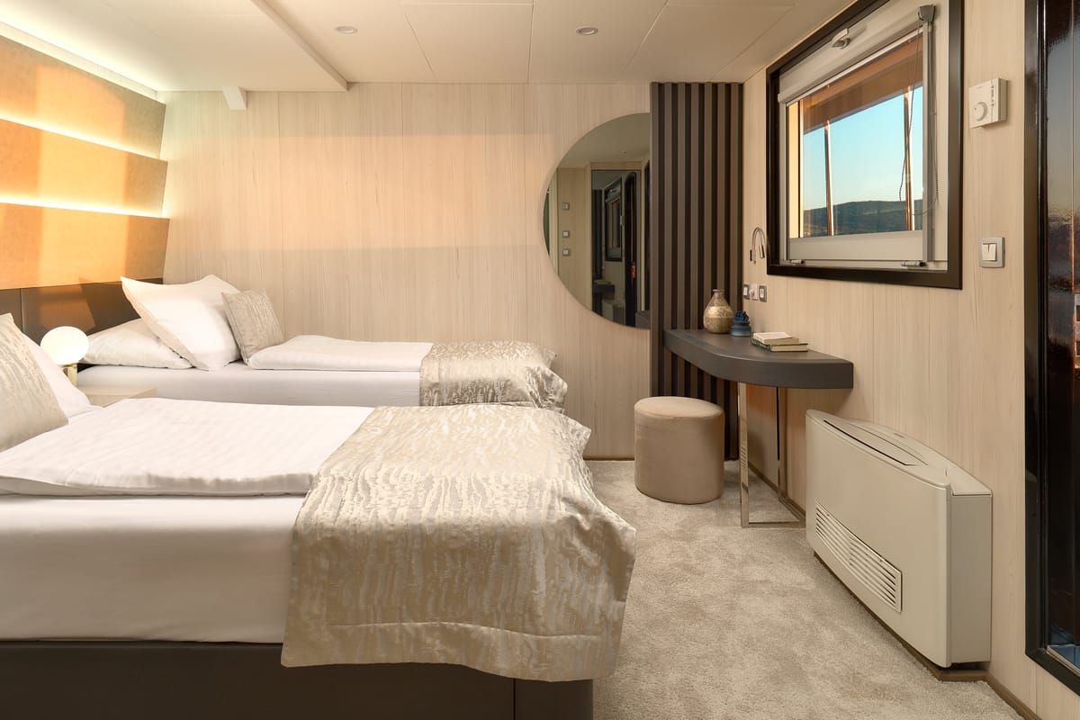 Cabin on Cristal, a Gulet Motoryacht yacht at Split, Croatia