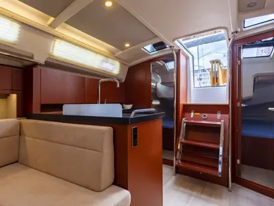 Cabin on Tadeja, a Hanse Yachts Hanse 388 sailboat at Grad Pula, Croatia