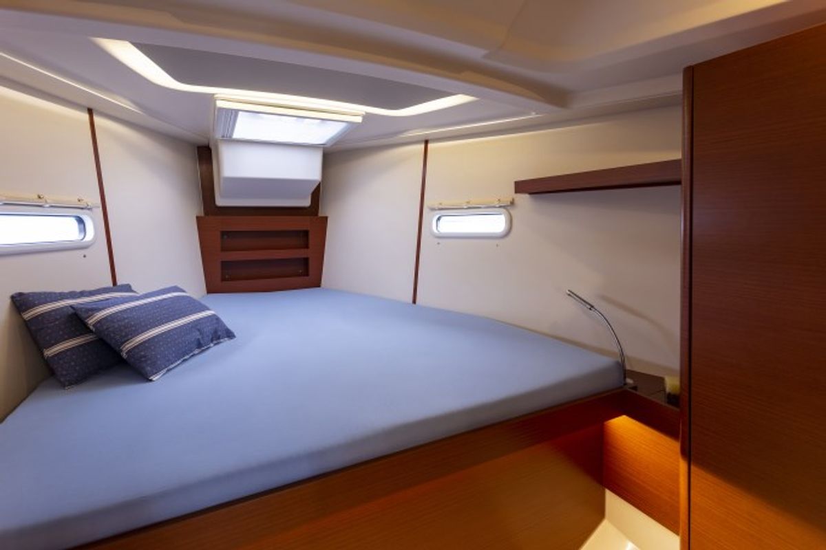 Cabin on Tadeja, a Hanse Yachts Hanse 388 sailboat at Grad Pula, Croatia