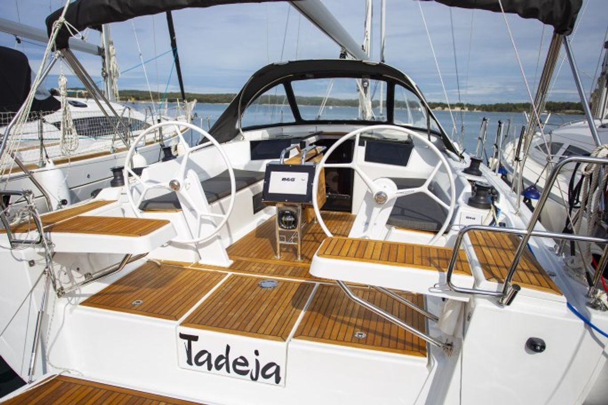 Salon of Tadeja, a Hanse Yachts Hanse 388 sailboat at Grad Pula, Croatia