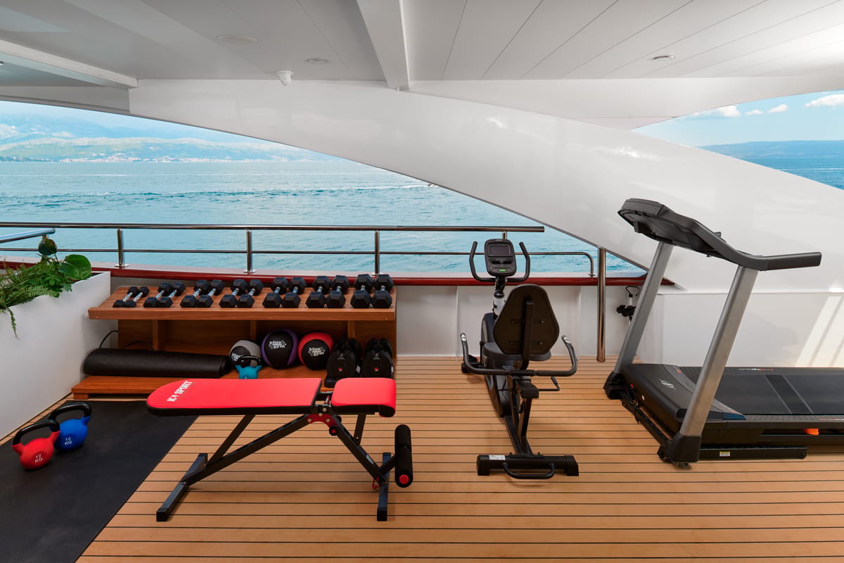 Deck of Ohana, a Gulet Motoryacht yacht at Split, Croatia