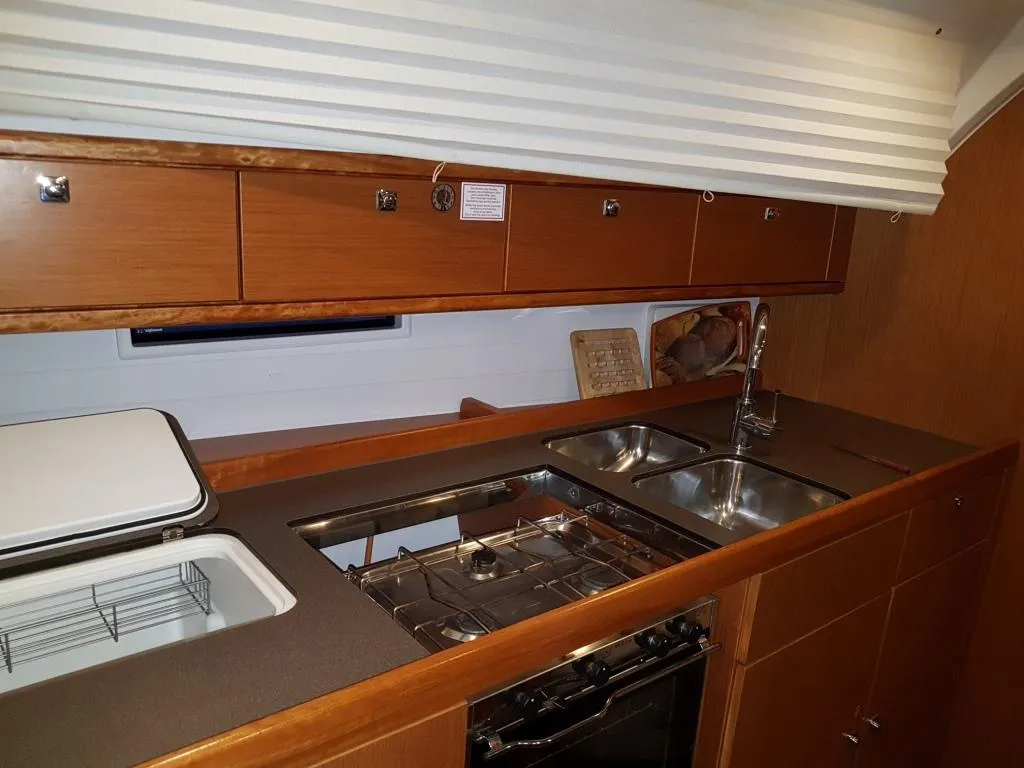 Galley of Marea, a Bavaria Cruiser 41 sailboat at Municipal Unit of Lefkada, Greece