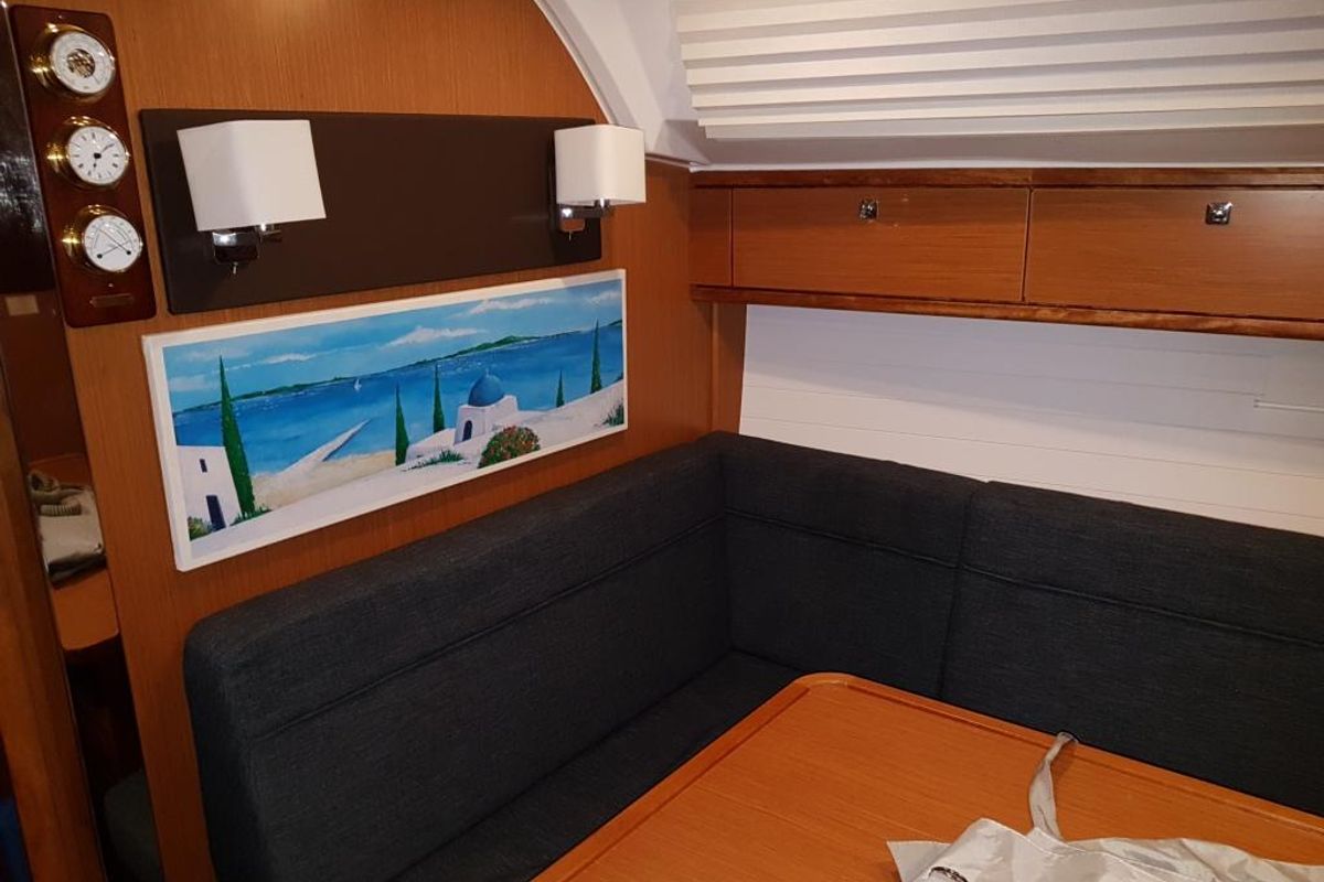Salon of Marea, a Bavaria Cruiser 41 sailboat at Municipal Unit of Lefkada, Greece