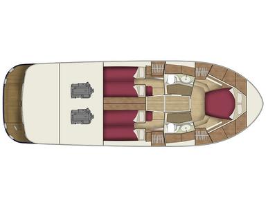 Floor plan of no name, a SAS - Vektor Adriana 44 motorboat at Općina Sukošan, Croatia
