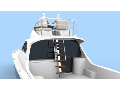 Deck of no name, a SAS - Vektor Adriana 44 motorboat at Općina Sukošan, Croatia