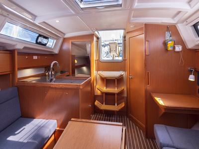 Galley of Oneiro, a Bavaria Cruiser 34 sailboat at Municipal Unit of Lefkada, Greece
