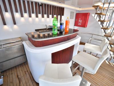 Deck of Twin bed cabin lower deck 1, a Gulet Luxury Motor Yacht motorboat at Sharm El Sheikh, Egypt
