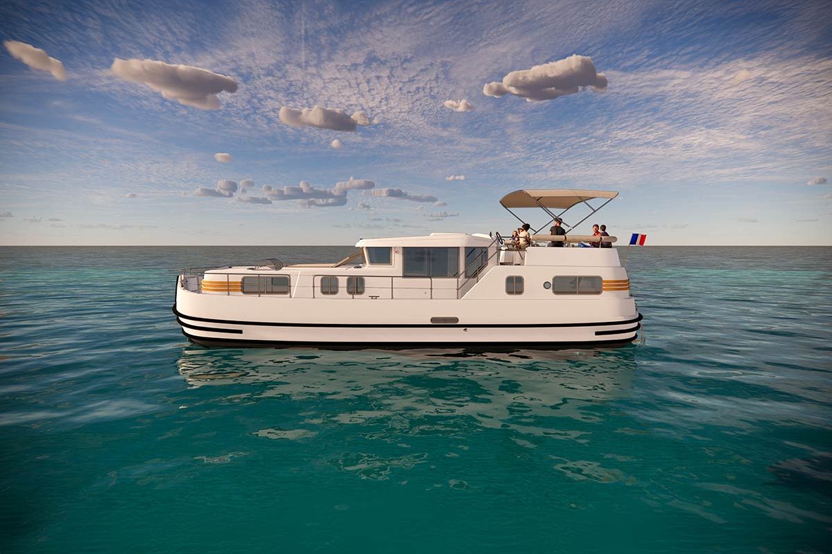 Exterior view of NEO3-2, a Pénichette Neo motorboat at Lattes, France