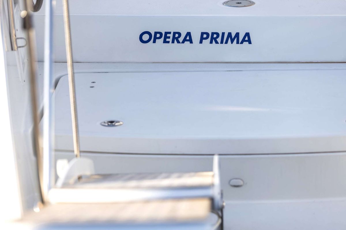 Opera Prima, a Lagoon 450 catamaran at Capo d'Orlando, Italy