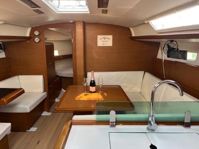 Galley of Bowie, a Jeanneau Sun Odyssey 419 sailboat at Općina Sukošan, Croatia