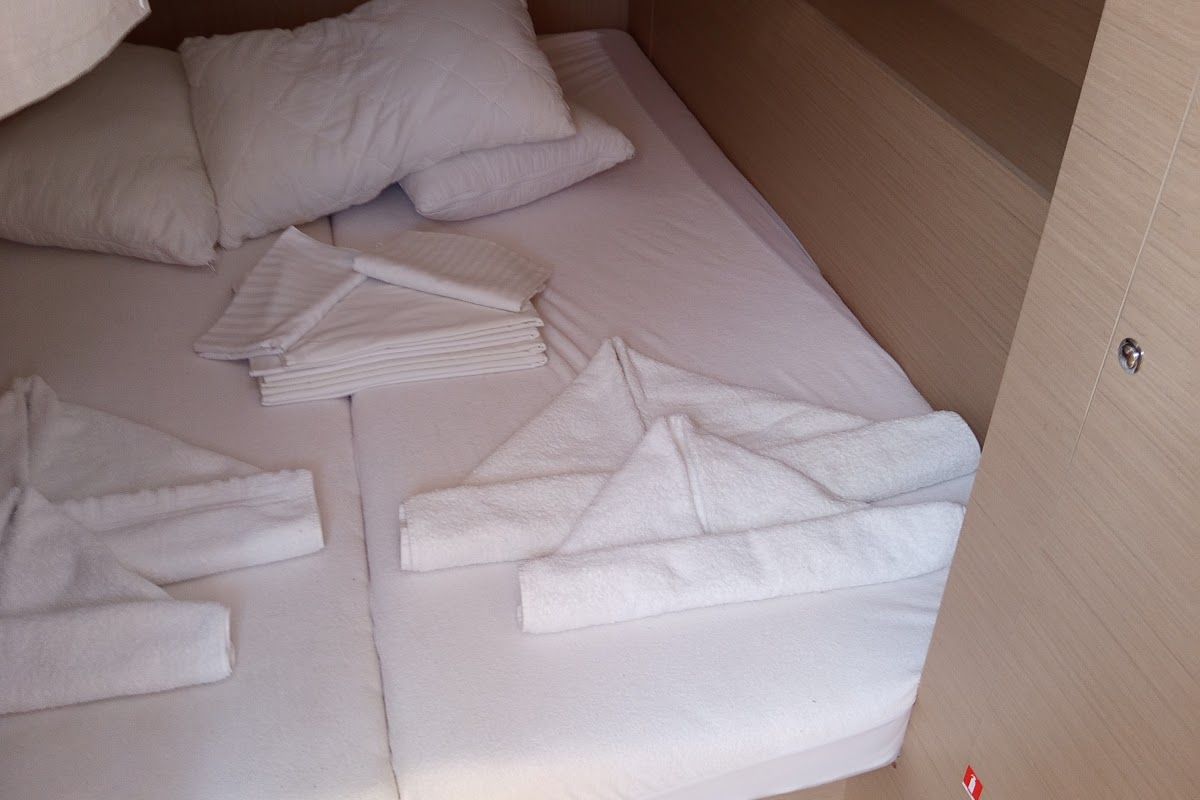 Cabin on AVRA, a Beneteau Oceanis 37.1 sailboat at Municipal Unit of Lefkada, Greece