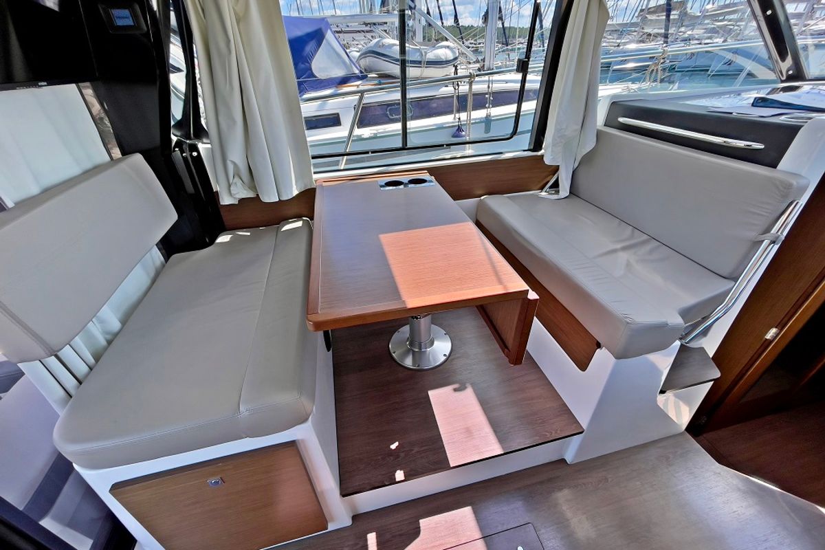 Galley of Helios, a Jeanneau Merry Fisher 1095 motorboat at Općina Sukošan, Croatia