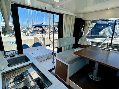 Galley of Morska Vila, a Jeanneau Merry Fisher 1095 FLY motorboat at Općina Pakoštane, Croatia