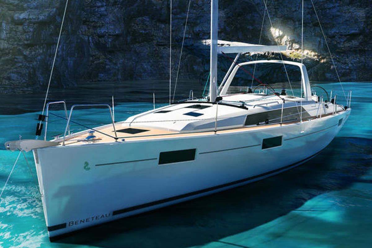 Exterior view of Mayramoot, a Beneteau Oceanis 40.1 sailboat at Athens, Greece