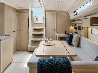 Salon of Mayramoot, a Beneteau Oceanis 40.1 sailboat at Athens, Greece