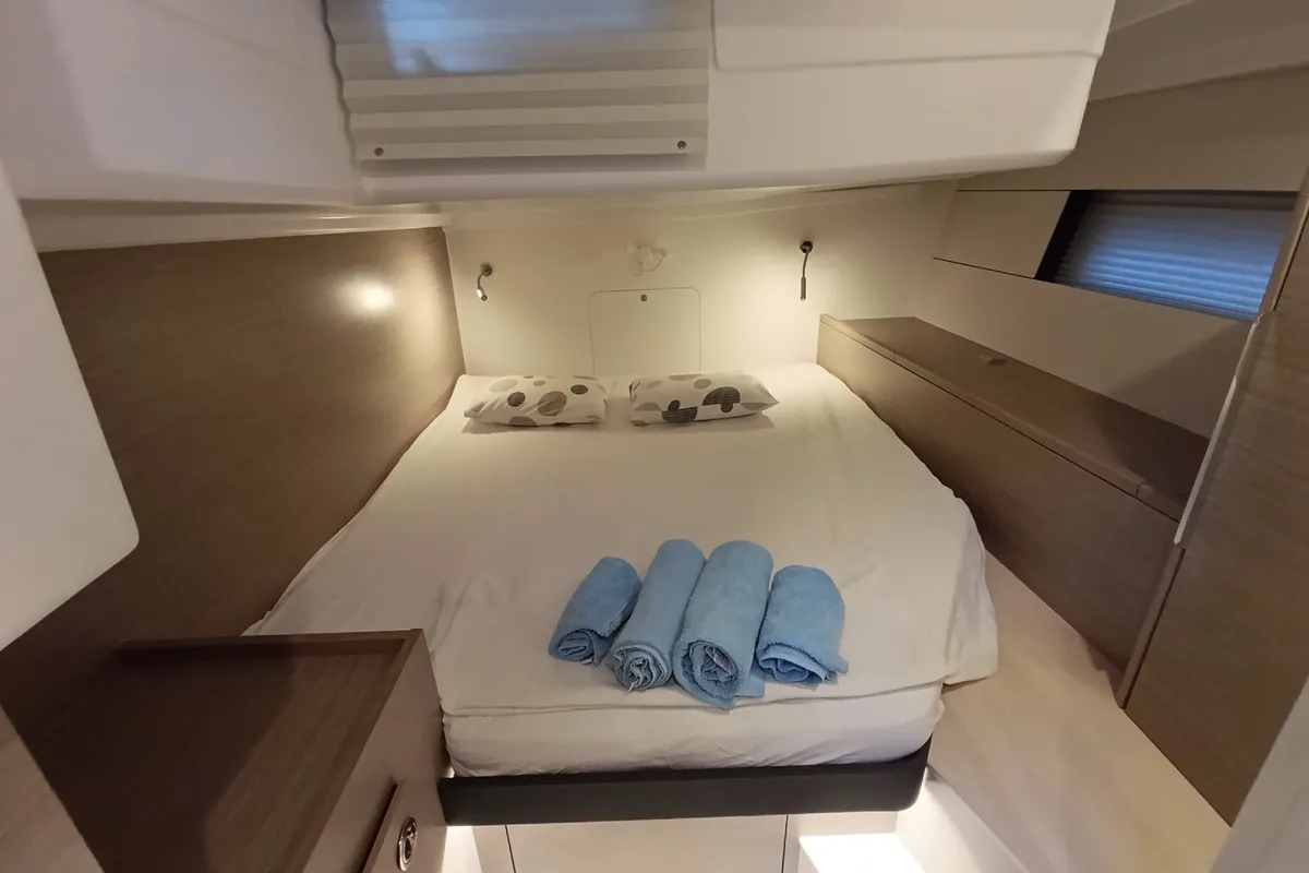 Cabin on Binlik Owner's, a Hanse Yachts Hanse 460 sailboat at Fethiye, Turkey