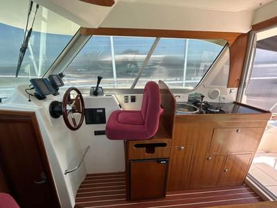 Cockpit of Range Cruiser, a Ocqueteau 815 Range Cruiser motorboat at Općina Pakoštane, Croatia