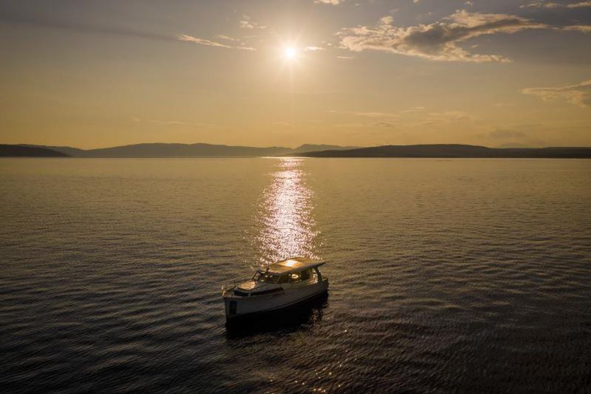 Exterior view of Ondine, a Greenline 33 yacht at Punat, Croatia