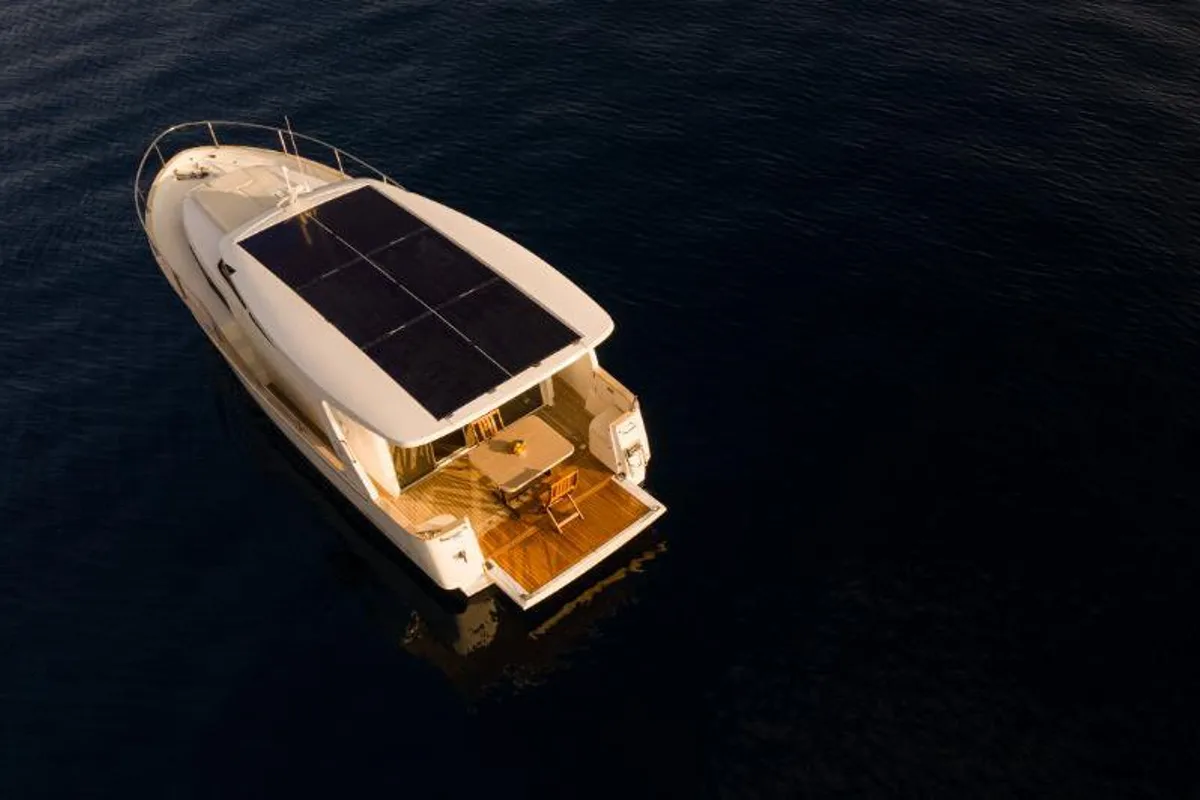 Exterior view of Ondine, a Greenline 33 yacht at Punat, Croatia