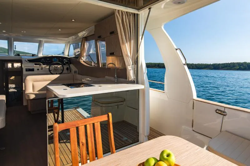 Exterior view of Ondine, a Greenline 33 yacht at Punat, Croatia