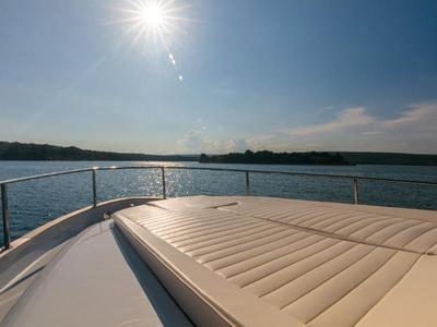 Deck of Ondine, a Greenline 33 yacht at Punat, Croatia