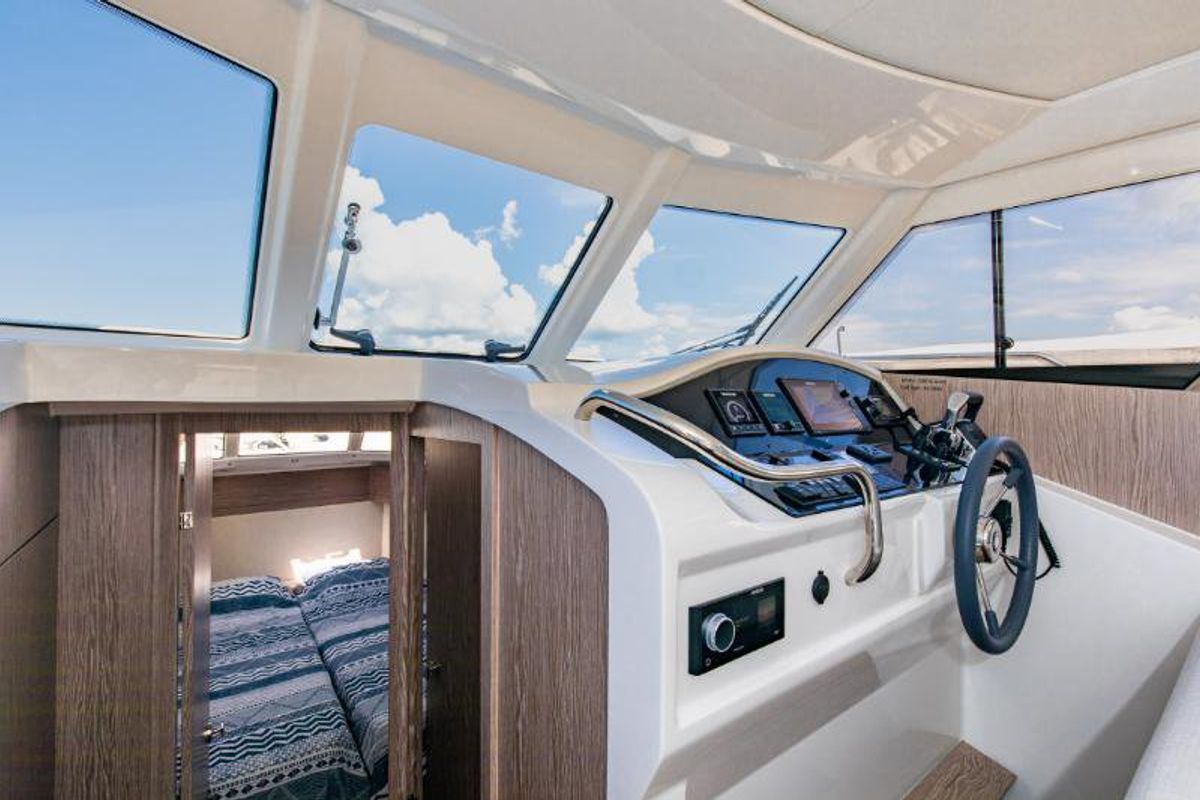 Cockpit of Ondine, a Greenline 33 yacht at Punat, Croatia