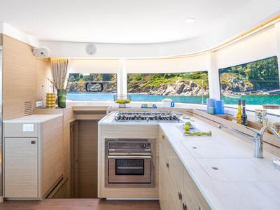 Galley of Har Bar , a Lagoon 43 catamaran at Road Town, British Virgin Islands