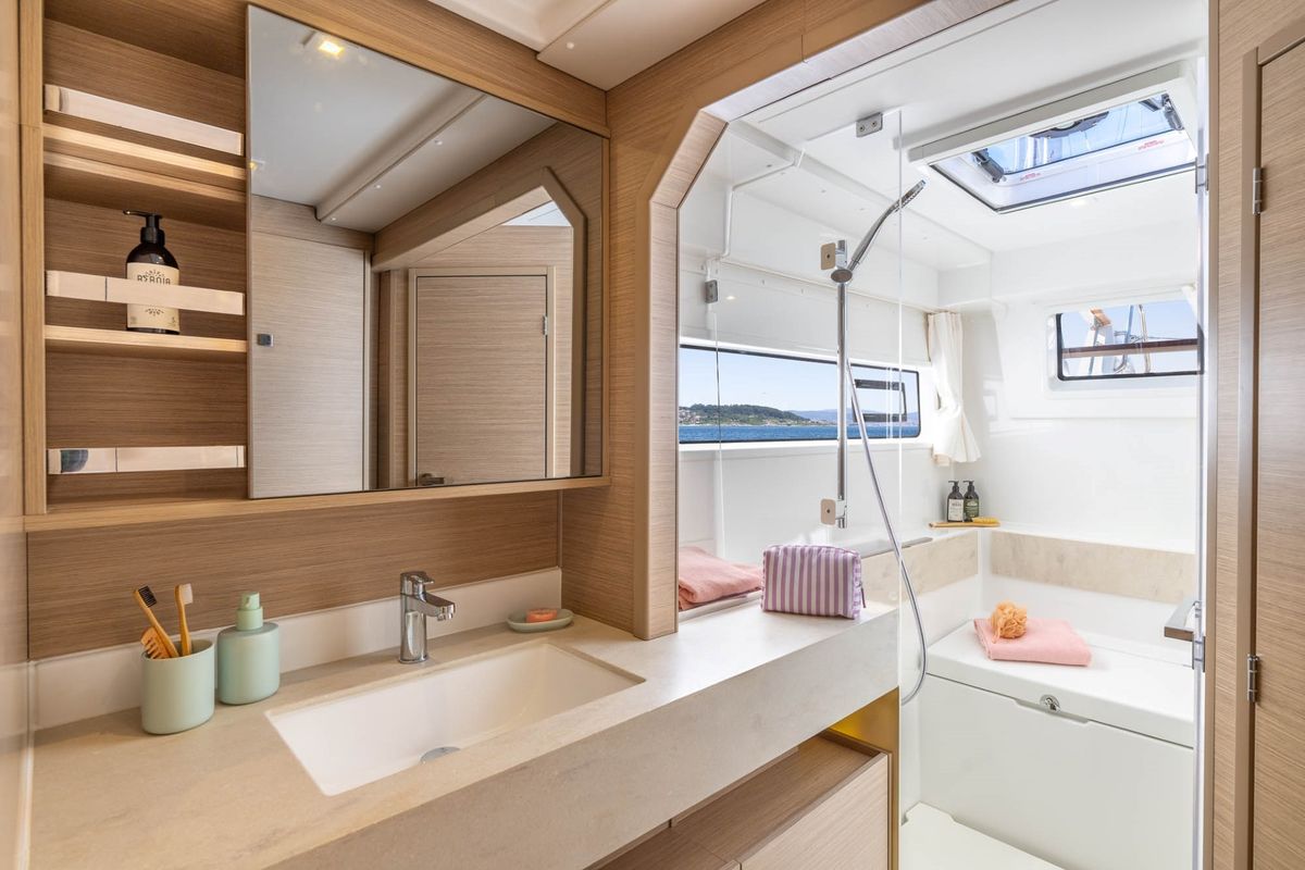 Head on Har Bar , a Lagoon 43 catamaran at Road Town, British Virgin Islands