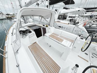 Deck of Idila, a Beneteau Oceanis 35.1 sailboat at Općina Sukošan, Croatia