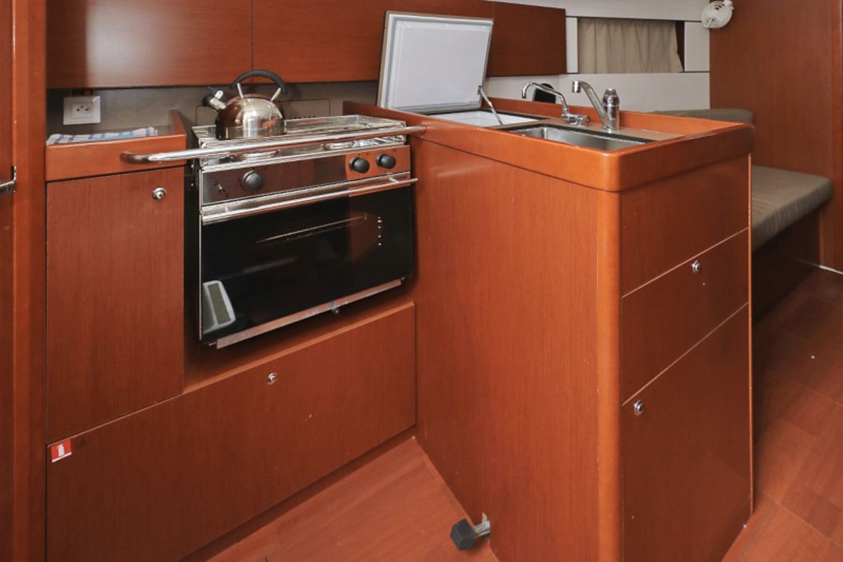 Galley of Idila, a Beneteau Oceanis 35.1 sailboat at Općina Sukošan, Croatia