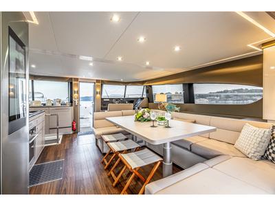 Salon of Nyd'amour II, a Aventura Catamarans Aventura 14 Power catamaran at Municipal Unit of Kranidi, Greece