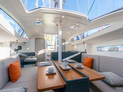 Salon of GUSTY 4, a RM Yachts RM 970 sailboat at La Rochelle, France