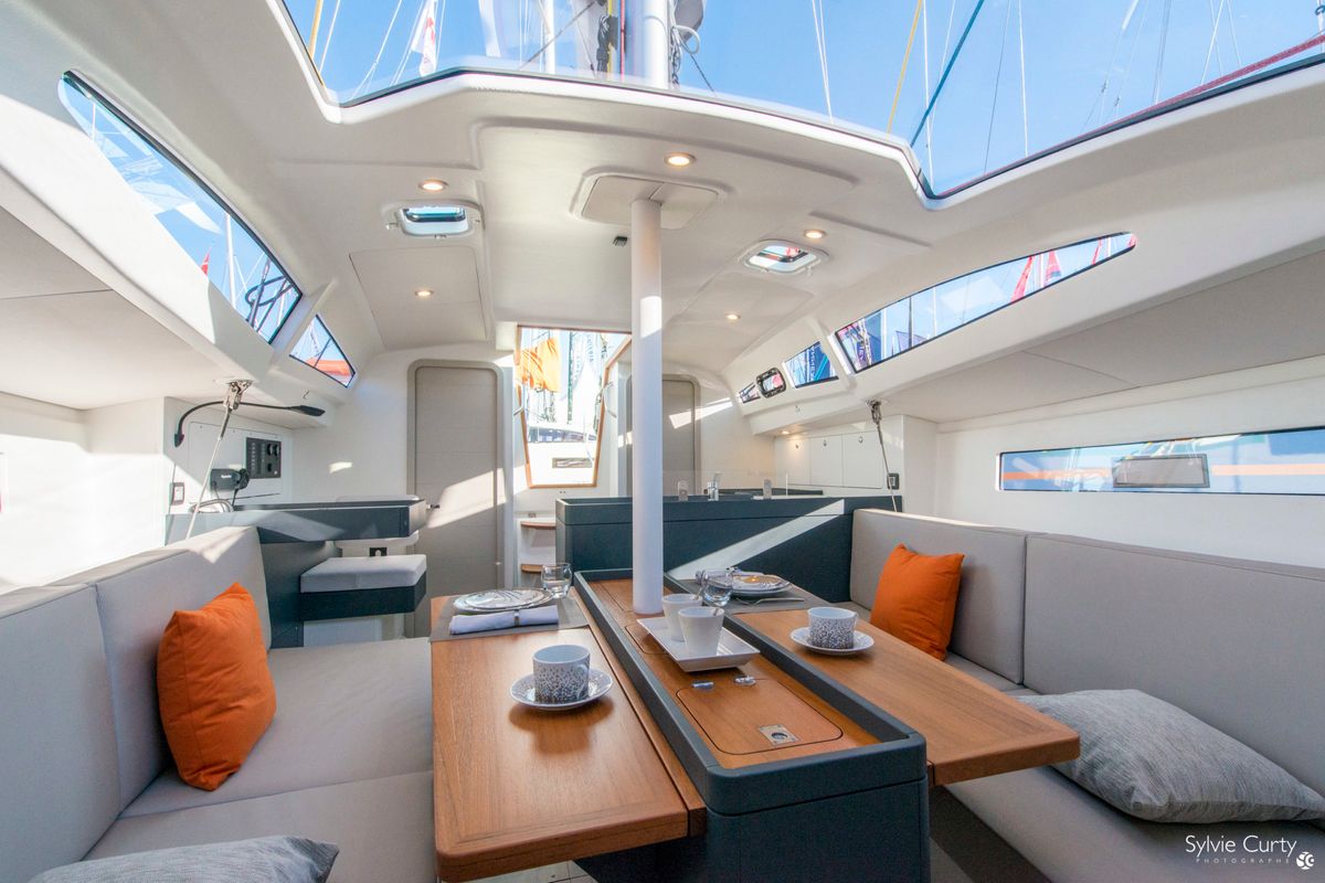 Salon of GUSTY 4, a RM Yachts RM 970 sailboat at La Rochelle, France