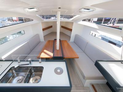 Salon of GUSTY 4, a RM Yachts RM 970 sailboat at La Rochelle, France