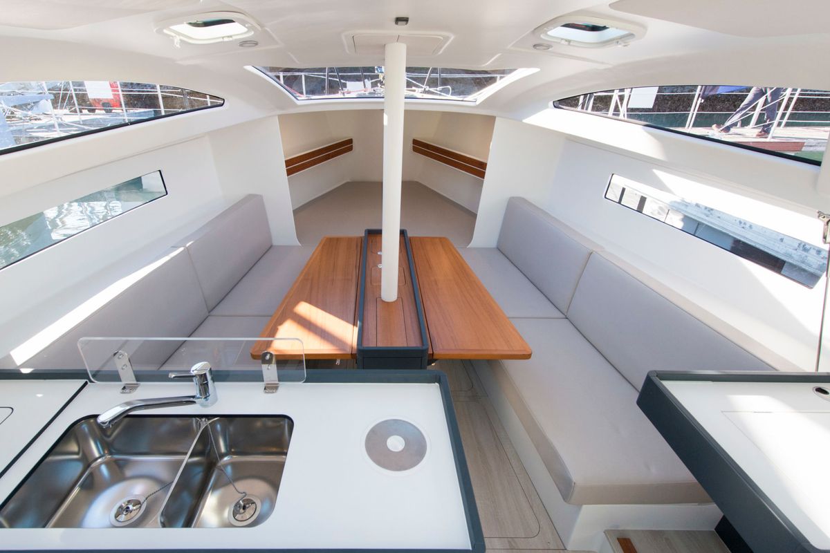 Salon of GUSTY 4, a RM Yachts RM 970 sailboat at La Rochelle, France