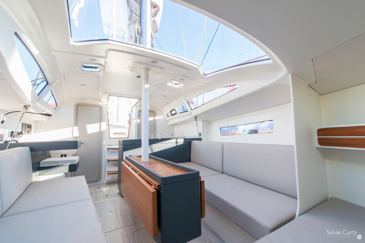 Salon of GUSTY 4, a RM Yachts RM 970 sailboat at La Rochelle, France