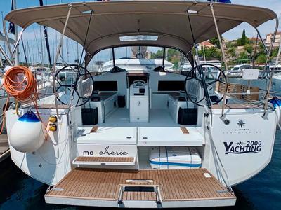 Deck of Ma Cherie, a Jeanneau Sun Odyssey 490 sailboat at Grad Šibenik, Croatia