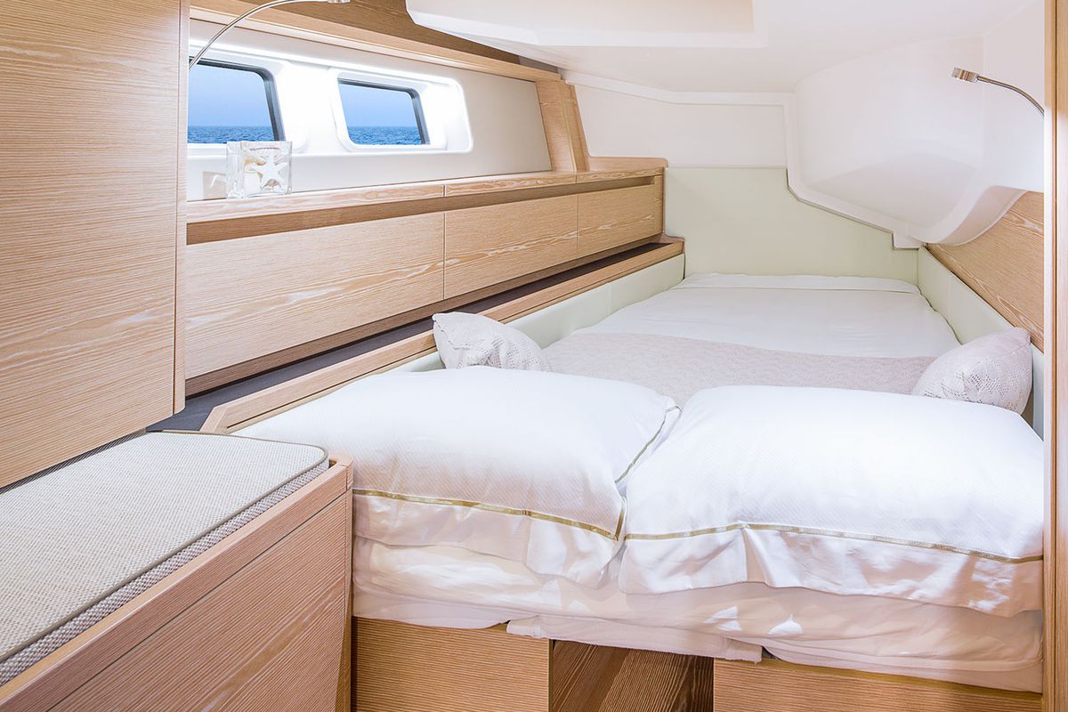 Cabin on Citrus, a Hanse Yachts Hanse 588 sailboat at Seget Donji, Croatia