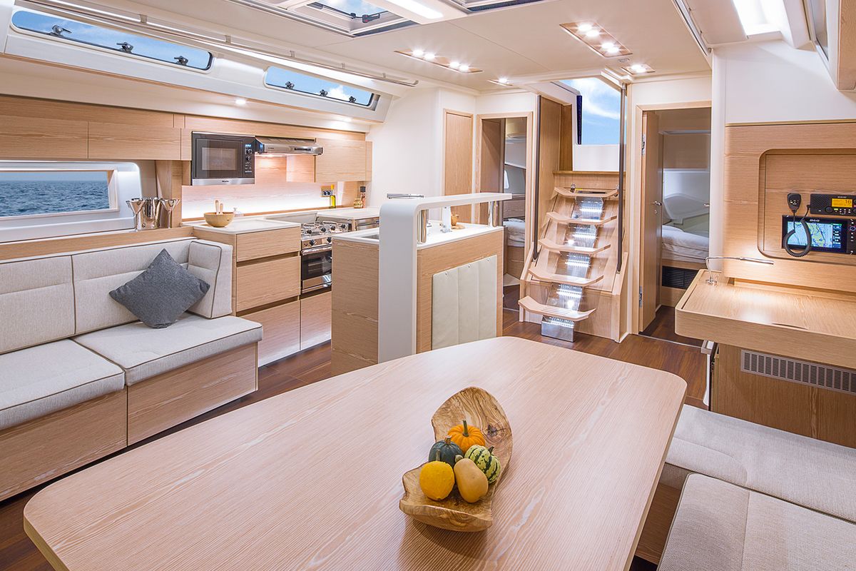 Salon of Citrus, a Hanse Yachts Hanse 588 sailboat at Seget Donji, Croatia