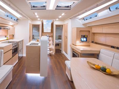 Galley of Citrus, a Hanse Yachts Hanse 588 sailboat at Seget Donji, Croatia