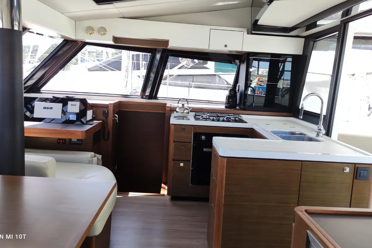 Galley of Sardinia , a Nautitech 46 Fly catamaran at Cagliari, Italy
