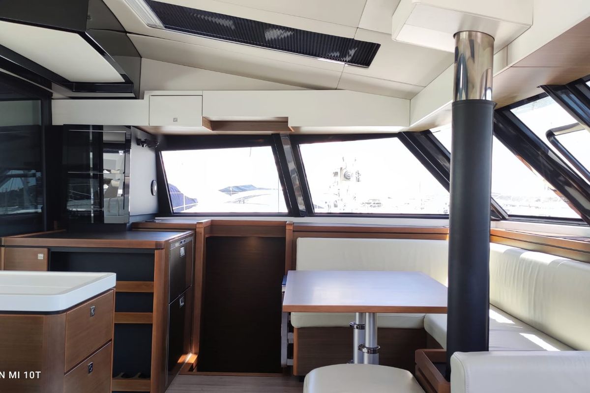 Salon of Sardinia , a Nautitech 46 Fly catamaran at Cagliari, Italy