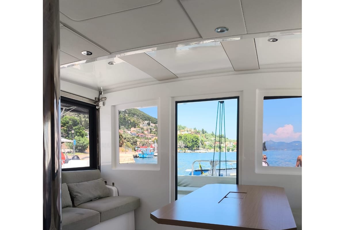 Salon of Timeless, a Bali Catsmart catamaran at Municipal Unit of Ellomenos, Greece