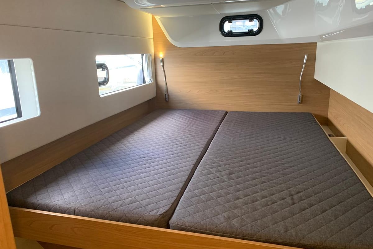 Cabin on Timeless, a Bali Catsmart catamaran at Municipal Unit of Ellomenos, Greece